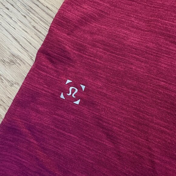 Lululemon Metal Vent Tech Short Sleeve Tee L large red purple burgundy t-shirt - Picture 7 of 7